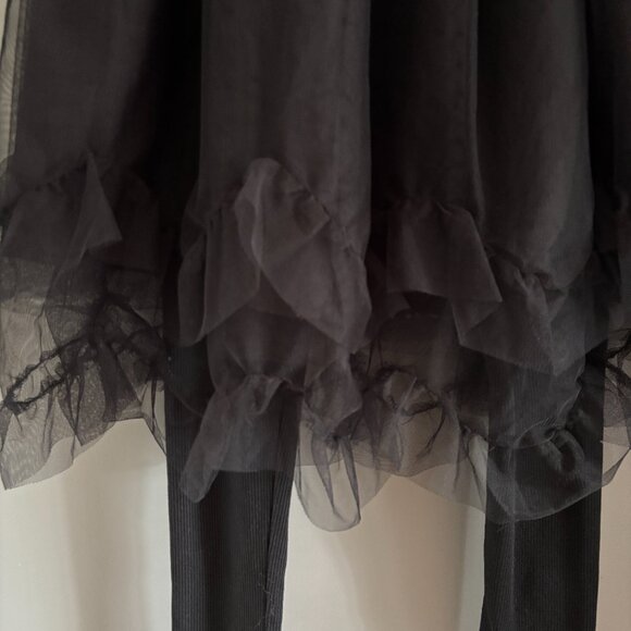 Girl's Black Tutu + Tights - Picture 8 of 10
